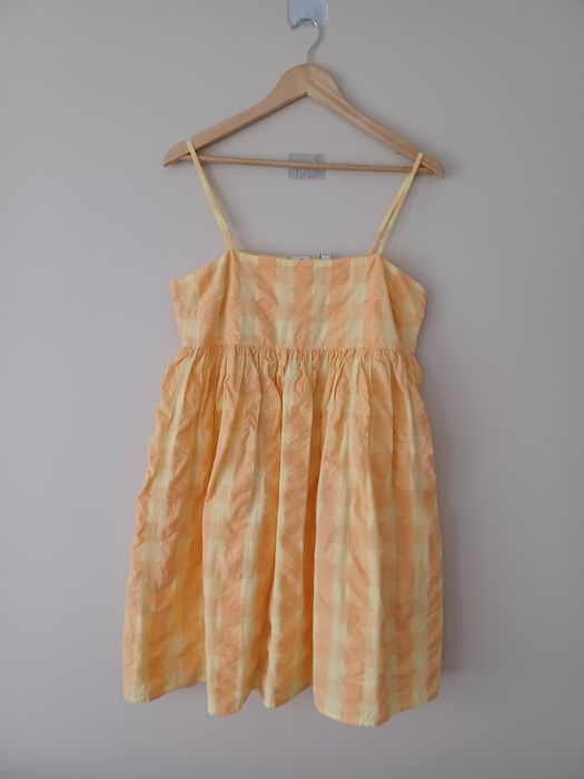 Bawełniana sukienka mini rozm 40 żółta Collusion