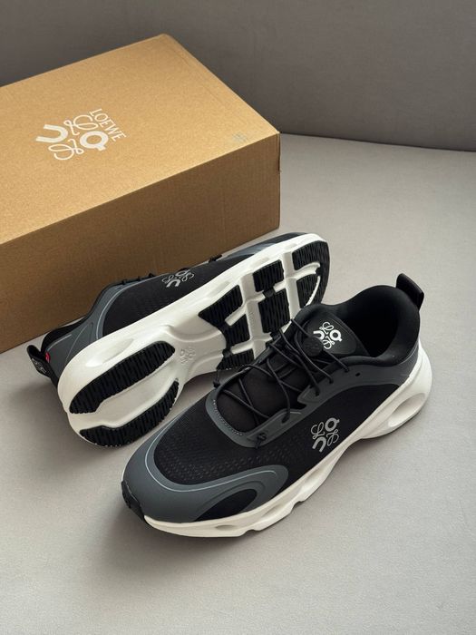 Топ Якість! Кросівки On Cloudsolo x Loewe Black White•Он Клауд (чорно-білі), on running