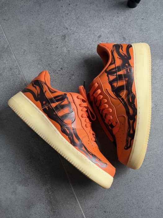 Nike air force 1 low skeleton orange
