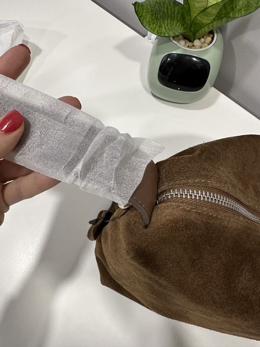 Сумка замшевая натуральная шоколадного цвета/замшева сумка