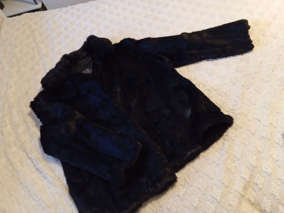 Echt pelz echt bont futro naturalne czarne