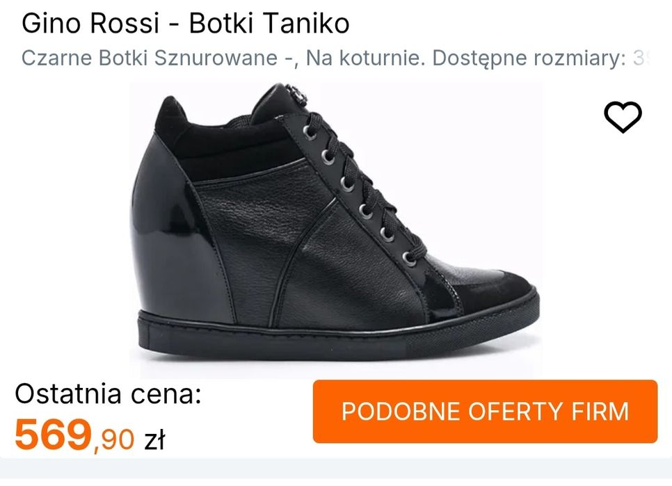 Botki ryłko 38 skóra naturalna