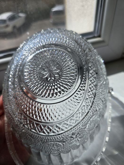 Kosz koszyk szklany kryształ szkło vintage