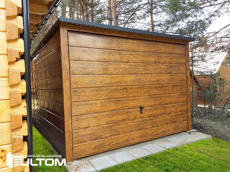 Garaż blaszany drewnopodobny blaszak 6x5 6x6 6x7 premium