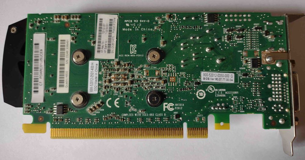 Karta graficzna NVIDIA QUADRO K600 Niski profil 1024MB