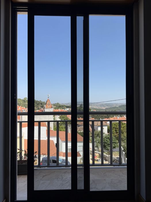 4 Janelas duplas de correr em Aluminio Cinza