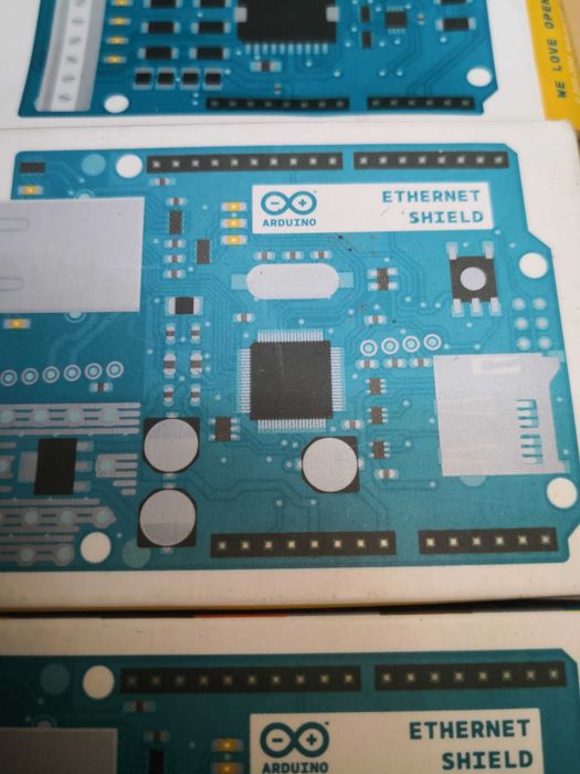 Kit Arduino Original NOS – 2x Ethernet Shield + Motor Shield + Leonardo – Novo