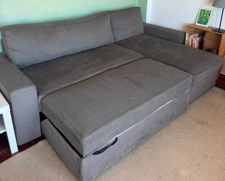 Sofá-cama IKEA VILASUND - com baú (240x150x71)