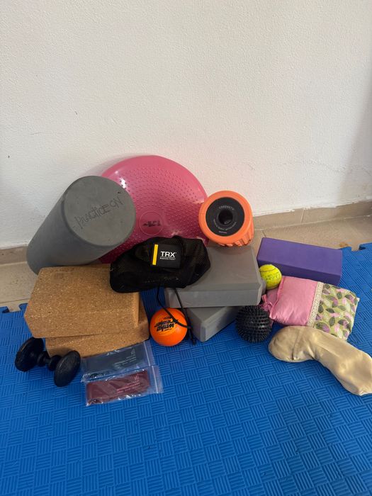Lote Ginásio / Yoga / Pilates (Step, Blocos, Rolos)