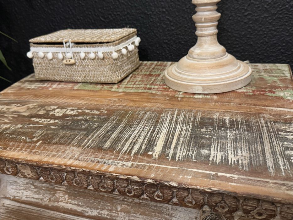 2 aparador, banco, consola, mesa, oriental, indiano, rustico