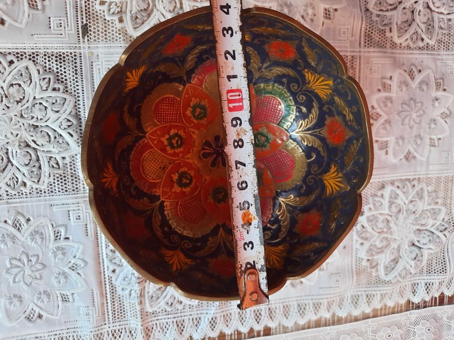 Конфетницы в наборе.Бронза-латунь.Эмаль.Новые.Индия.Бронзовая чаша