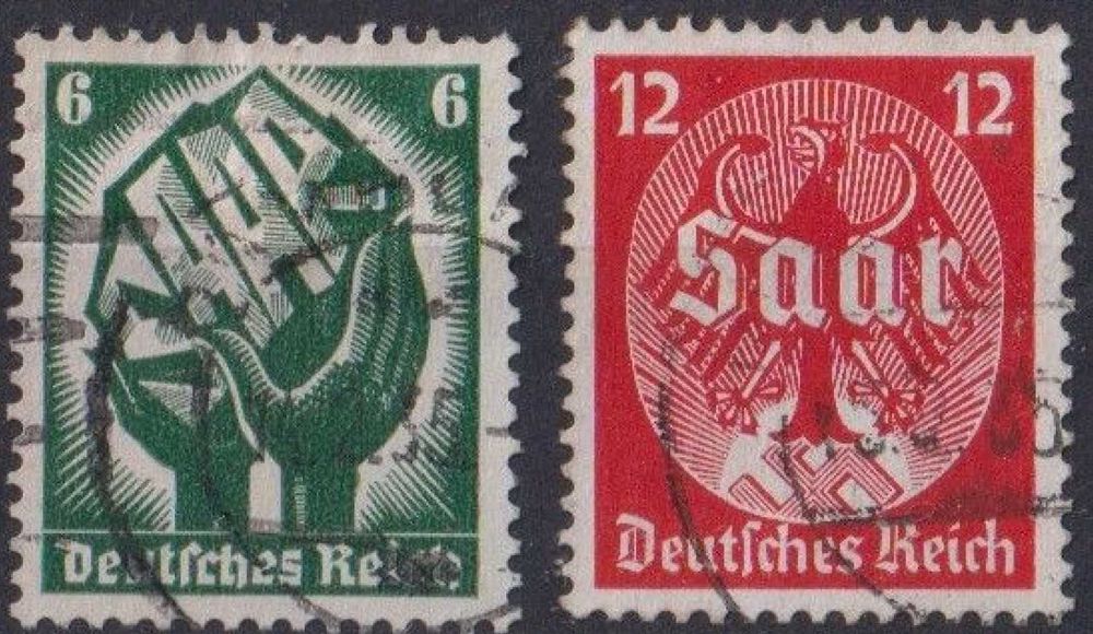 Selos Alemanha Nazi 1933/1945-Especial SAAR c/ suástica Completo