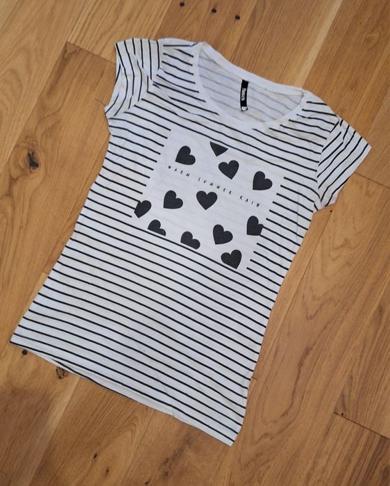 Sinsay bluzka z krotkim rekawem t-shirt r. XS