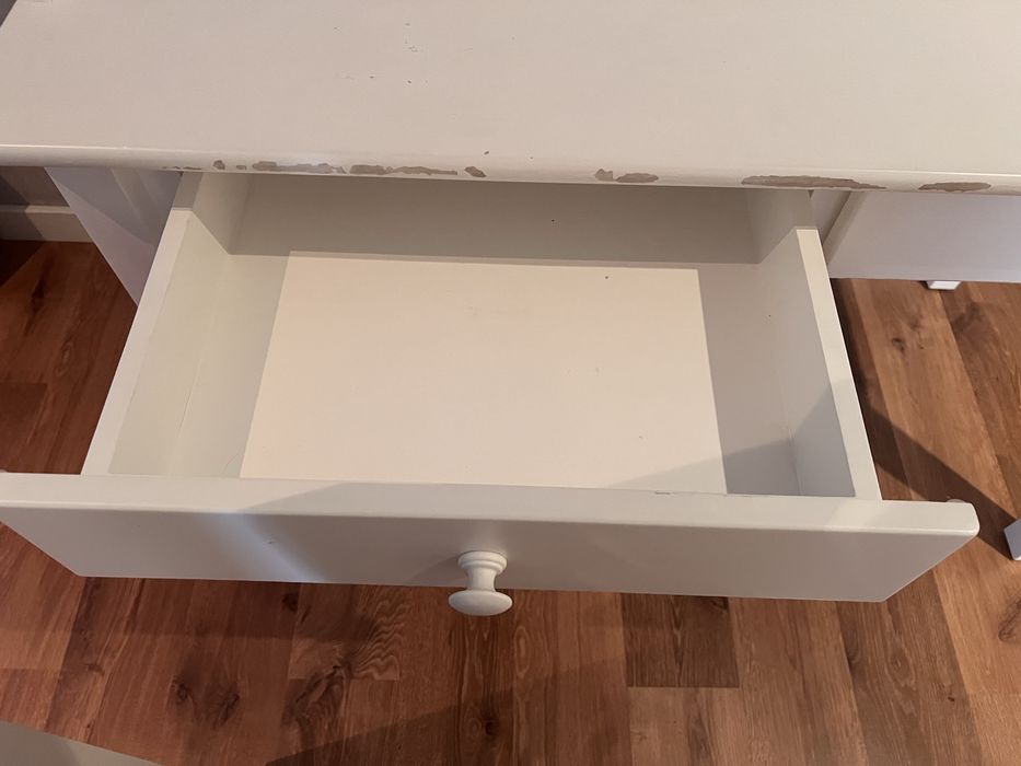 Secretaria branca oficina rustica 120x60