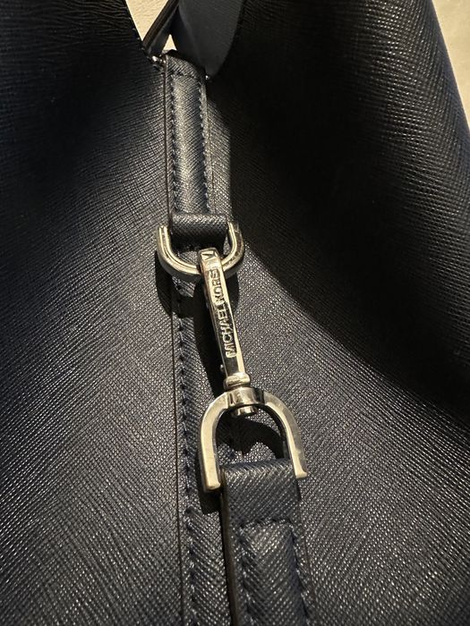 oryginalna michael kors saffiano niebieska torebka worek na ramie