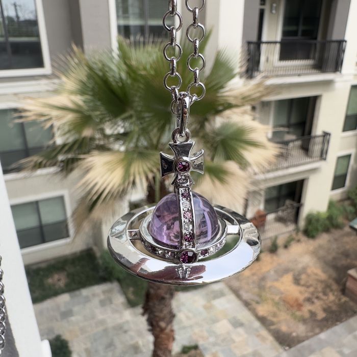 Naszyjnik srebrny Vivienne Westwood Gucci Prada ORB Saturn P