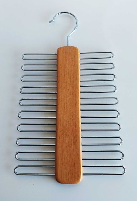 Cabide para gravatas / cintos em madeira