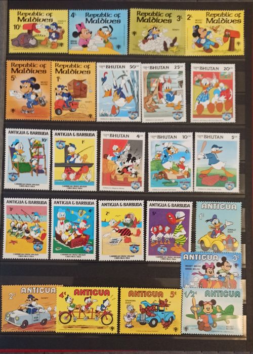 Марки Дисней  .Мультфильмы Рождество Новый год Україна