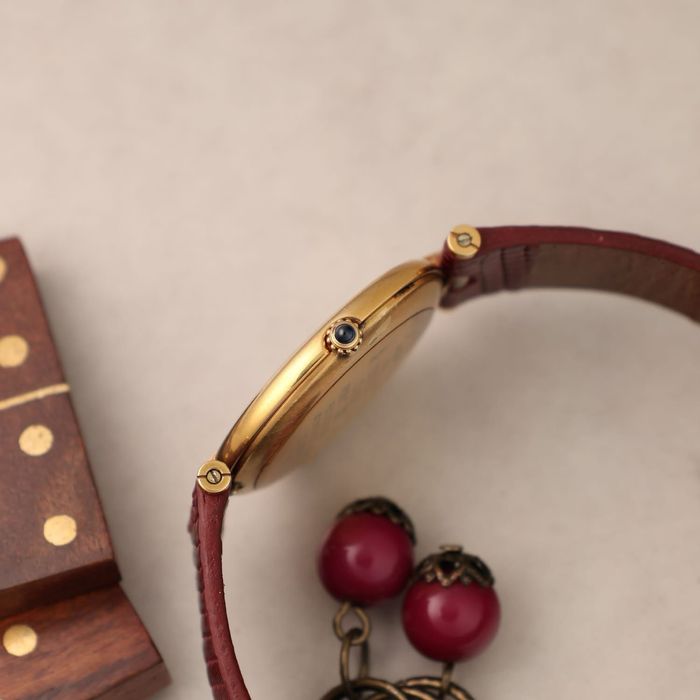 Zegarek damski Cartier Must Burgundy 30mm piekny