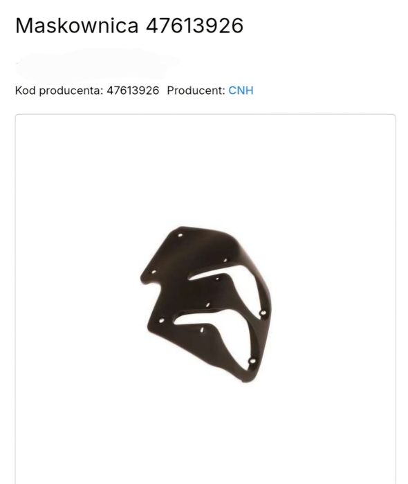 Maskownice lamp roboczych New Holland