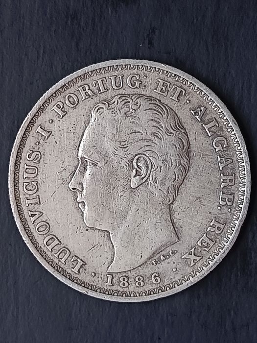 500 reis d. Luís I 1886 Prata Antiga Portuguesa