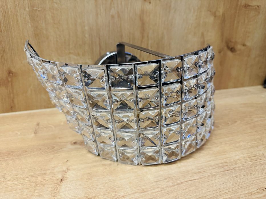 Kinkiet lampa kryształowa błyszcząca glamour