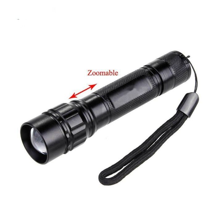 Super Lanterna Foco LED 3000 Lumens 3 modos CREE XML T6 LED 18650