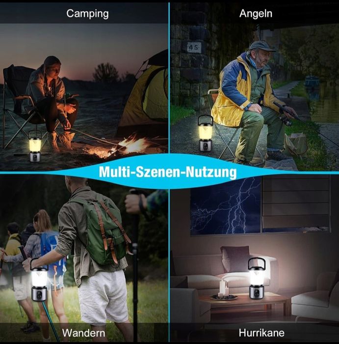 Latarnia Kempingowa Profesjonalna 10400mAh Powerbank 5 Trybów 60 Diod