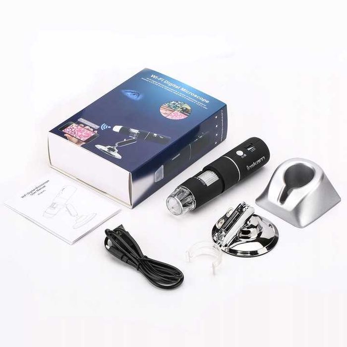 Mikroskop cyfrowy 1000x zoom 2Mpx LED Wi-Fi Android iOs