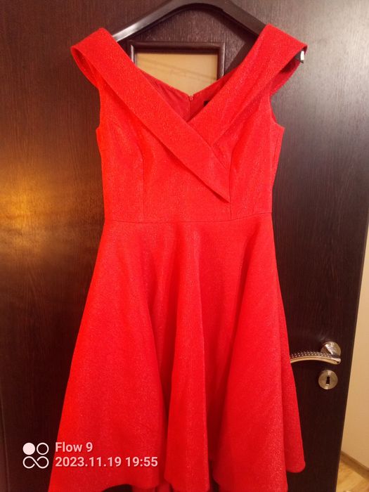 Sukienka elegancka na wesele andrzejki sylwester czerwona 42