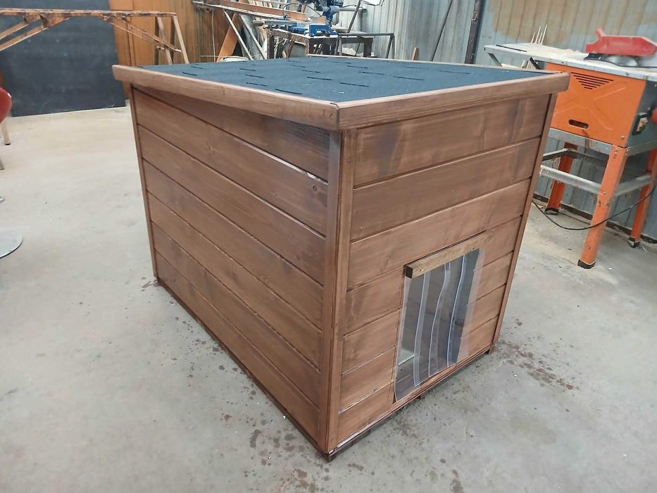 Buda dla dużego psa XXL ocieplana +kurtyna izolacyjna