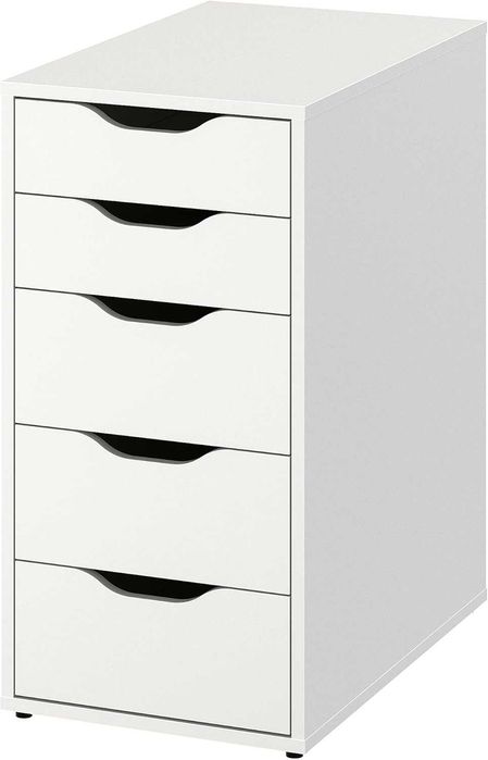 IKEA Biurko ALEX/MITTCIRKEL, 140x60 cm, żywy efekt sosny/biały