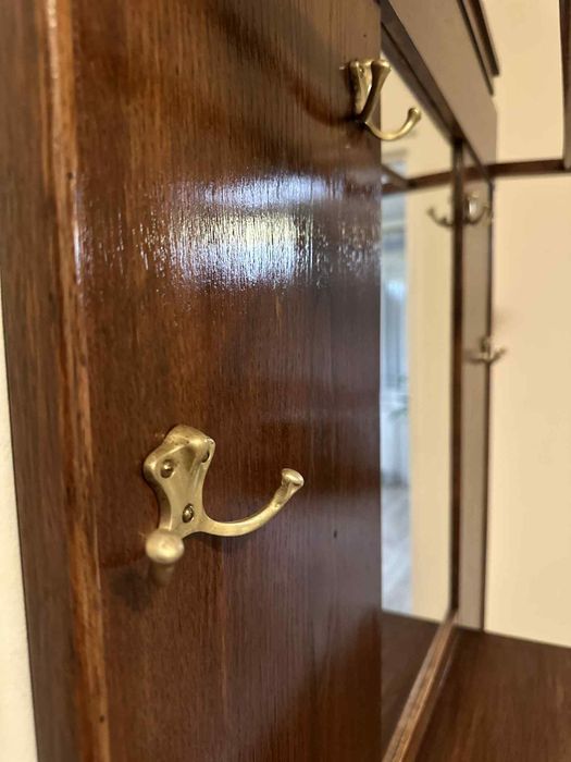 Wieszak do przedpokoju retro / art déco z lustrem !