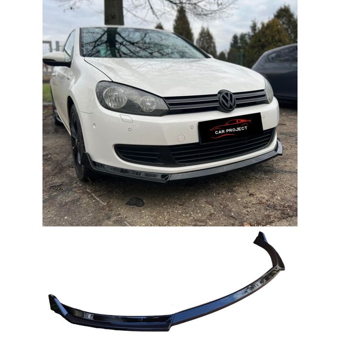 Dokładka splitter zderzaka VW Golf 6 standard czarny połysk
