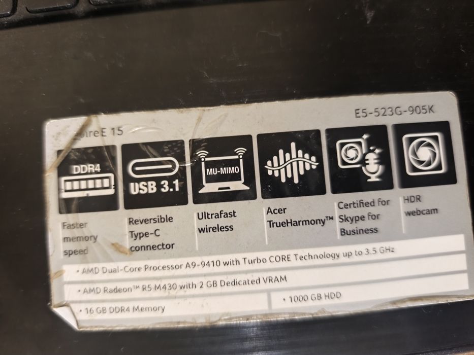 Acer aspire e15 e5