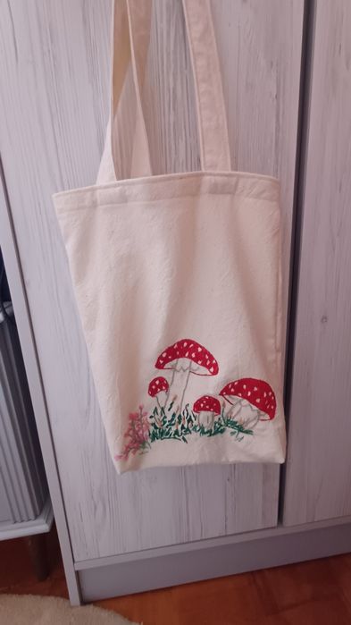 Шопер лляний з вишивкою нитками