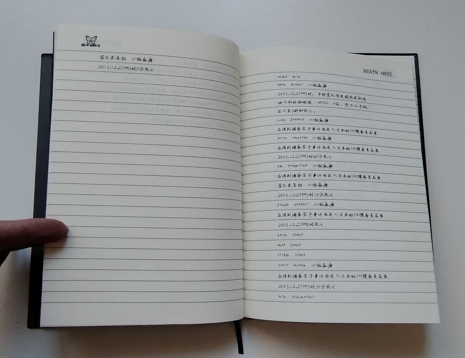Death Note Cosplay Notebook anime notatnik notes