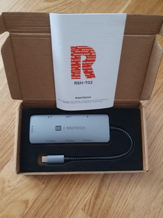 Konwerter multiport stacja dokująca USB C HUB 8K