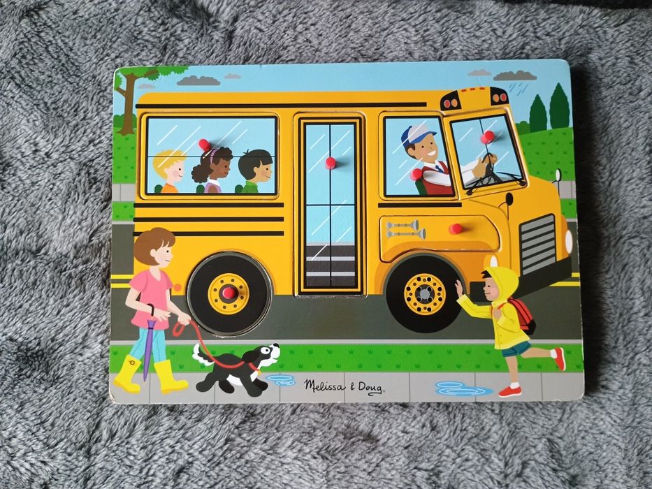 Układanka drewniana Melissa & Doug Muzyczny autobus
