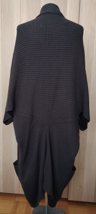 Gina Tricot szary długi kardigan oversize z kieszeniami L