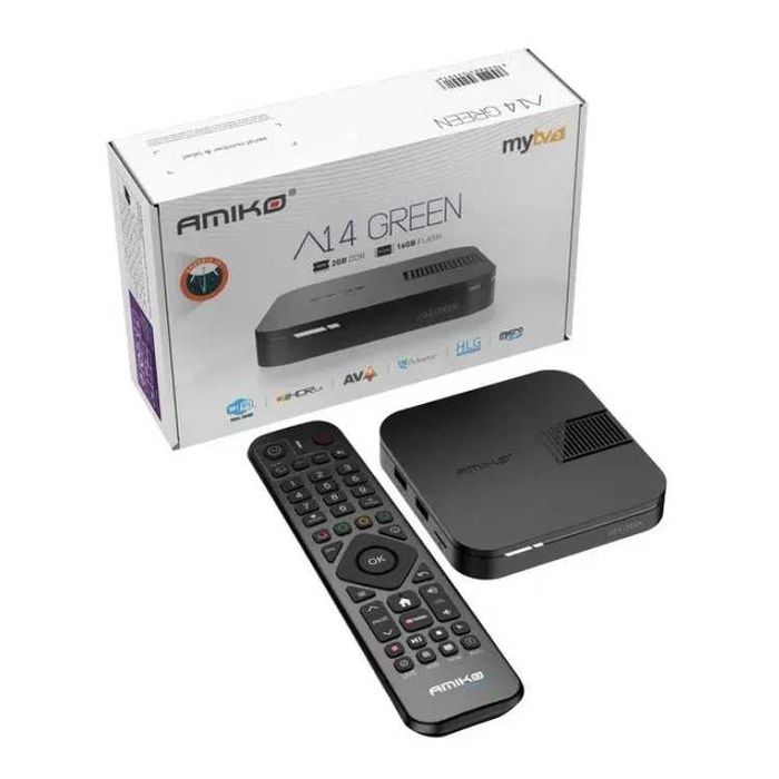 AMIKO A14 GREEN — Android 14, HDR10+ e excelente conectividade por apenas 88€!