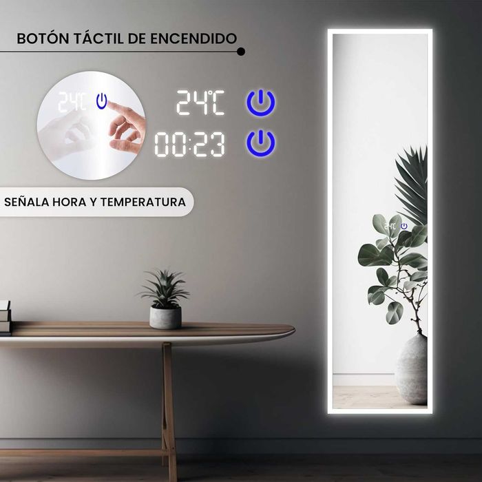 Nowe lustro / lusterko / prostokątne /LED /wiszące / 42x142 cm !A449!