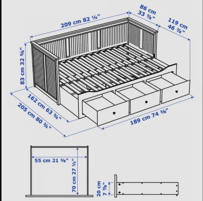 Lóżko białe ikea