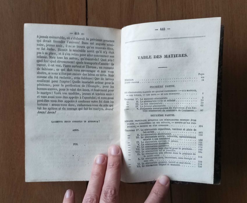 Antigo livro Le Guide des Séminaristes par l'abbé H. Dubois 1871