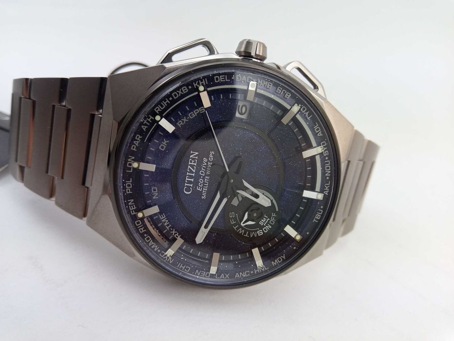 Citizen Attesa CC3097-52L GPS, Eco-Drive титан вечник сапфир, антиблик