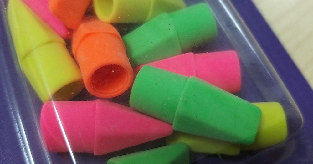 Borrachas capuz para lápis.