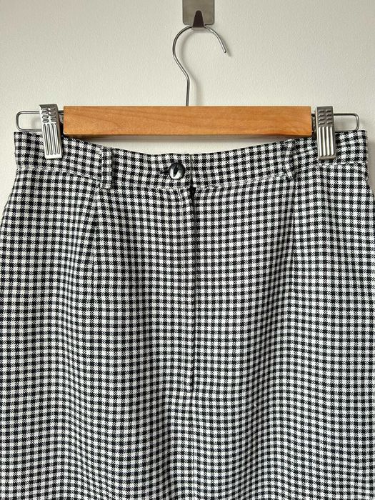 Spódnica do kolana z wysokim stanem damska elegancka w kratę M