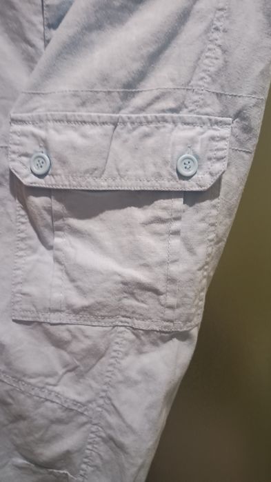 Denim Co.  Męskie spodnie cargo z lnu i bawełny, 55% Len, Roz. M/L