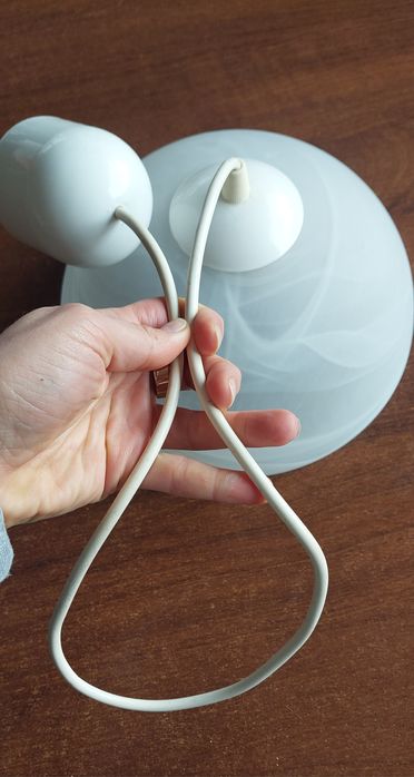 Szklany mleczny klosz, lampa do kuchni, przedpokój