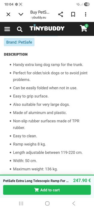Rampa Petsafe extra longa para cães